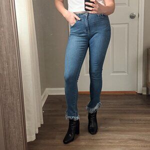 Just Black Fray Ankle Jeans Size 27